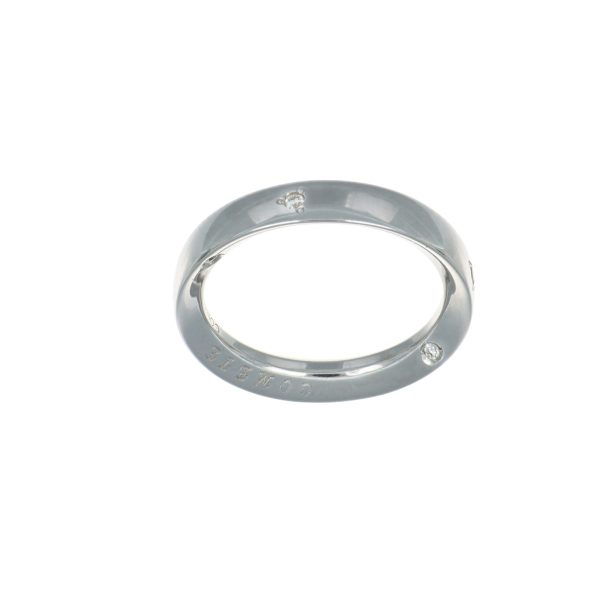 Anello oro bianco con diamanti comete