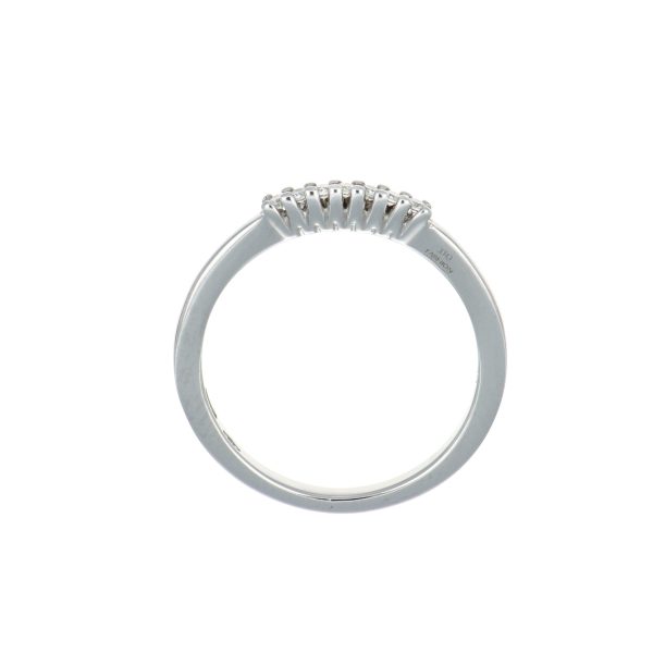 Anello oro bianco riviera con diamanti daviteedelucchi