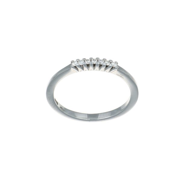 Anello oro bianco riviera con diamanti daviteedelucchi