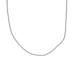 Collana oro bianco sfere sfaccettate