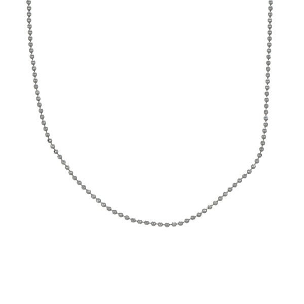 Collana oro bianco sfere sfaccettate