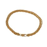 Bracciale oro giallo maglia treccia