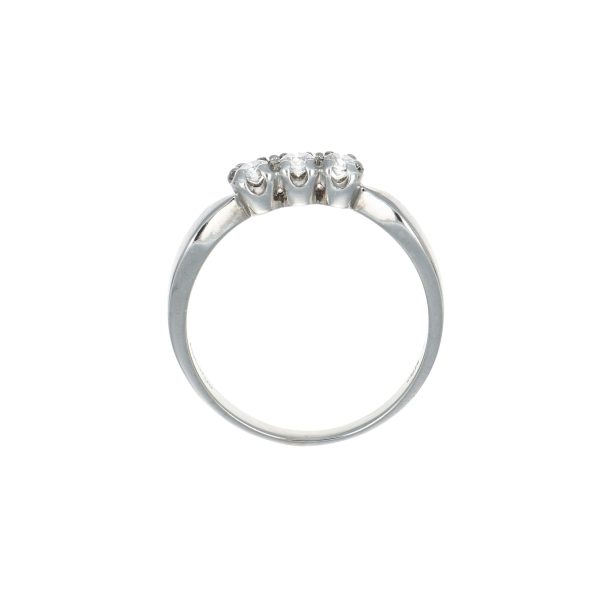 Anello oro bianco trilogy con diamanti donnaoro