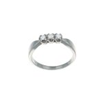 Anello oro bianco trilogy con diamanti donnaoro