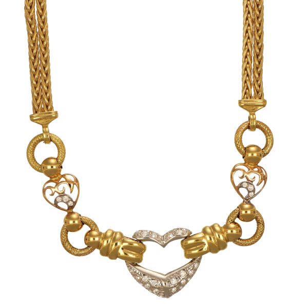 Collana tre ori con cuore