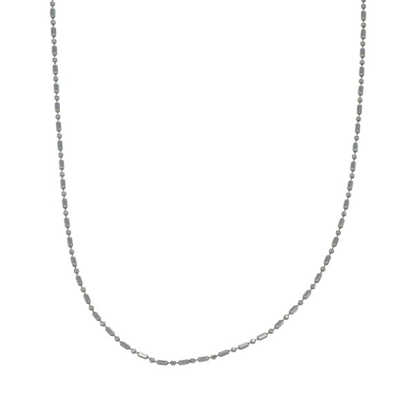 Collana oro bianco semirigida