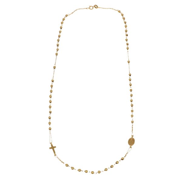 Collana oro giallo rosario