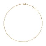 Collana oro giallo tre fili rigidi satinati