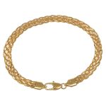 Bracciale oro giallo treccia