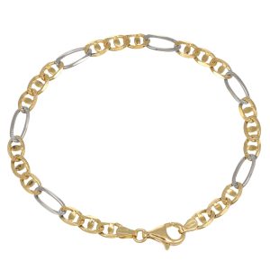 Bracciale due ori tre piu uno maglia piatta