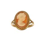 Anello oro giallo con cameo