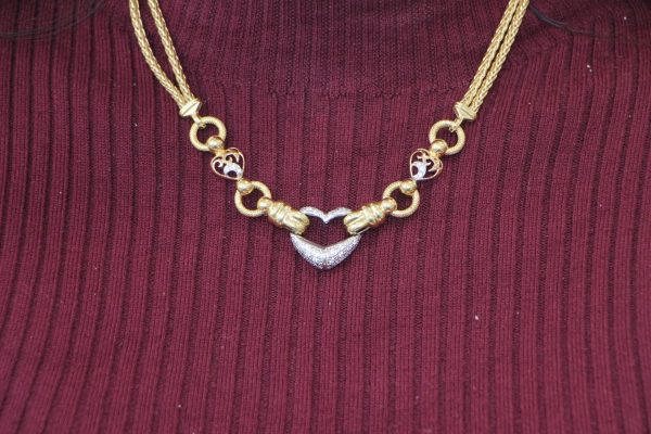 Collana tre ori con cuore
