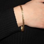 Bracciale oro giallo maglia treccia