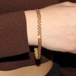 Bracciale oro giallo treccia