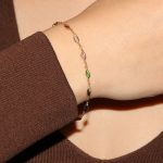 Bracciale oro giallo con zirconi colorati