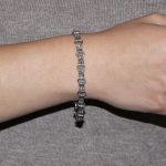 Bracciale oro bianco lucido satinato semirigido cini