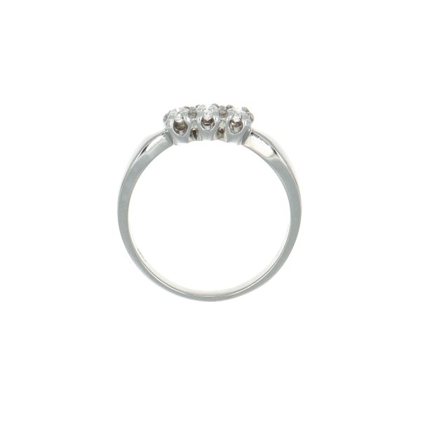 Anello oro bianco trilogy con diamanti donnaoro
