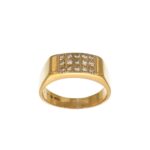 ANELLO ORO GIALLO CON DIAMANTI KT 0.02 X 15