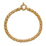 BRACCIALE ORO GIALLO  750 CATENA LAVORATA