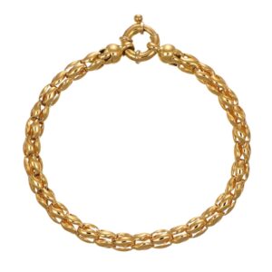 BRACCIALE ORO GIALLO  750 CATENA LAVORATA