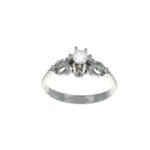ANNELLO ORO BIANCO CON DIAMANTE