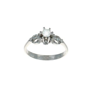 ANNELLO ORO BIANCO CON DIAMANTE