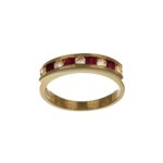 ANELLO ORO GIALLO RIVIERA CON ZIRCONI