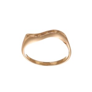 Anello oro rosa onda