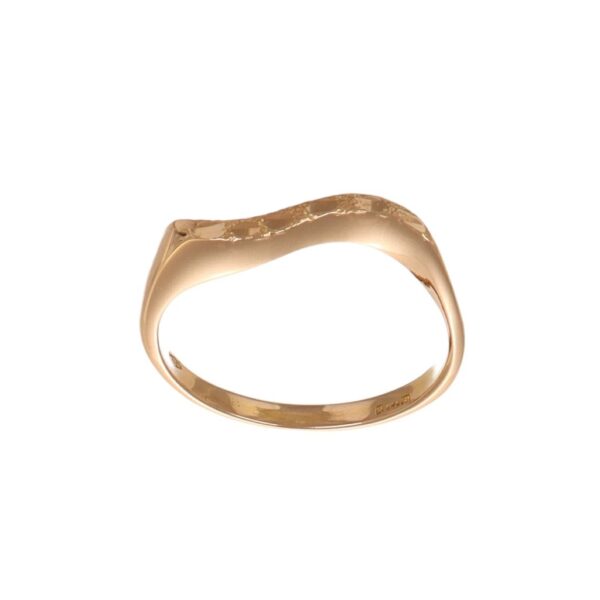 Anello oro rosa onda