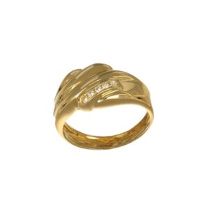 Anello oro giallo copn zirconi