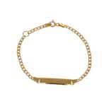 Bracciale oro giallo con targhetta