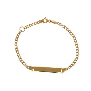 Bracciale oro giallo con targhetta