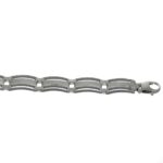 BRACCIALE ORO BIANCO FASCETTE SEMIRIGIDE