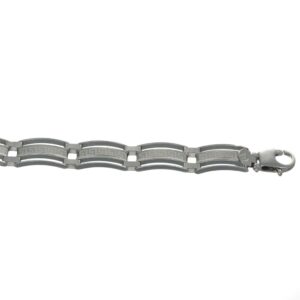 BRACCIALE ORO BIANCO FASCETTE SEMIRIGIDE
