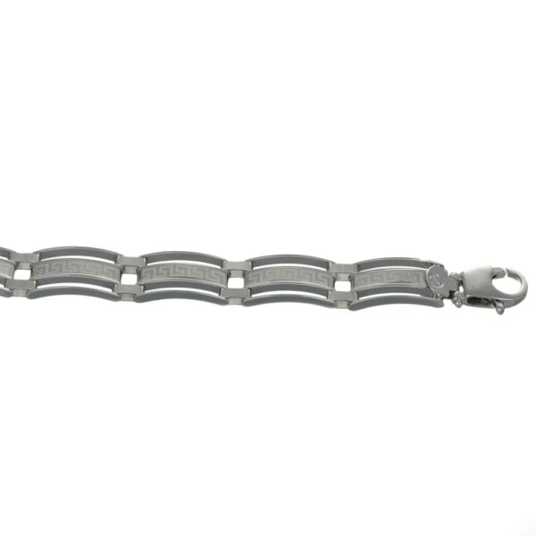 BRACCIALE ORO BIANCO FASCETTE SEMIRIGIDE