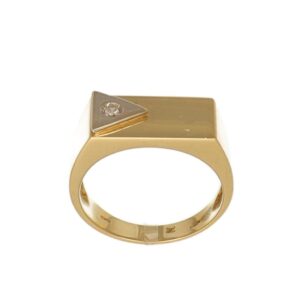ANELLO DUE ORI CON ZIRCONE