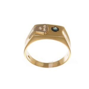 ANELLO ORO GIALLO CON ZIRCONI