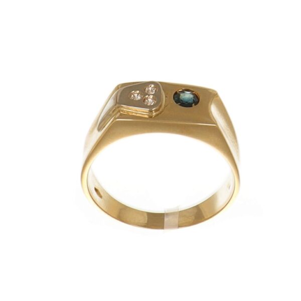 ANELLO ORO GIALLO CON ZIRCONI