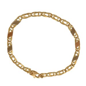 BRACCIALE ORO GIALLO CON FASCETTE DUE ORI