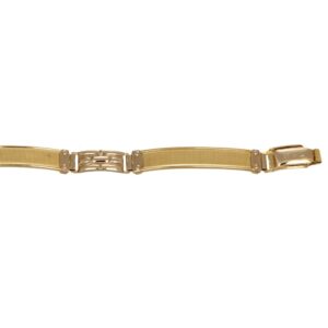 BRACCIALE DUE ORI FASCETTE SEMIRIGIDE