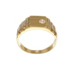 ANELLO DUE ORI CON ZIRCONE