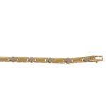 BRACCIALE DUE ORI FASCETTE SEMIRIGIDO