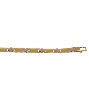 BRACCIALE DUE ORI FASCETTE SEMIRIGIDO
