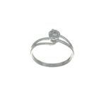 ANELLO ORO BIANCO SOLITARIO CON DIAMANTI MILUNA